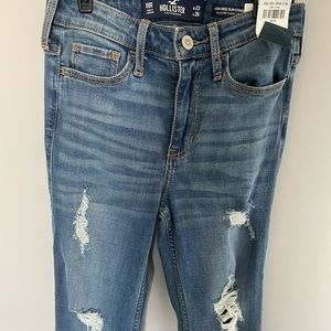 hollister high rise straight leg jean
